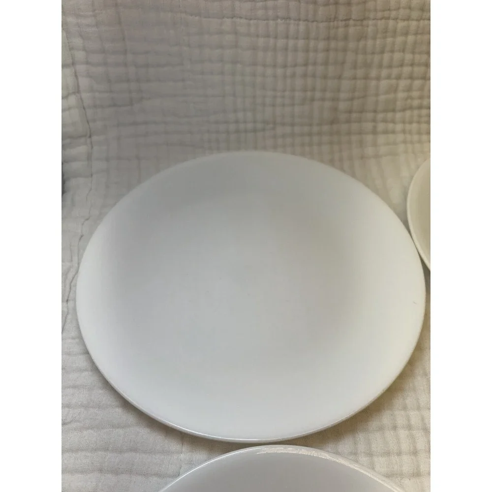 Corelle Winter Frost White Replacement Plates Lot 2 Dinner 2 Salad Corning USA